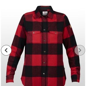 Womens Fjallraven Plaid Shirtjacket, size large
